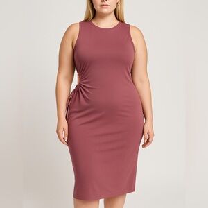 New! Eloquii Sleeveless Midi Dress Crew round Neck Waist Cut Out‎ dress, 14/16